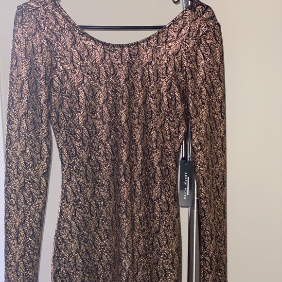 Haute Monde Gold Sequin Mini Dress - Picture 1 of 5